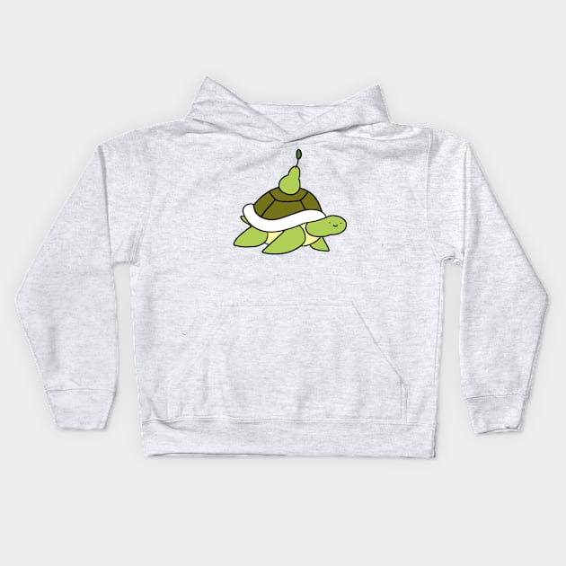 Pear Turtle Kids Hoodie by saradaboru